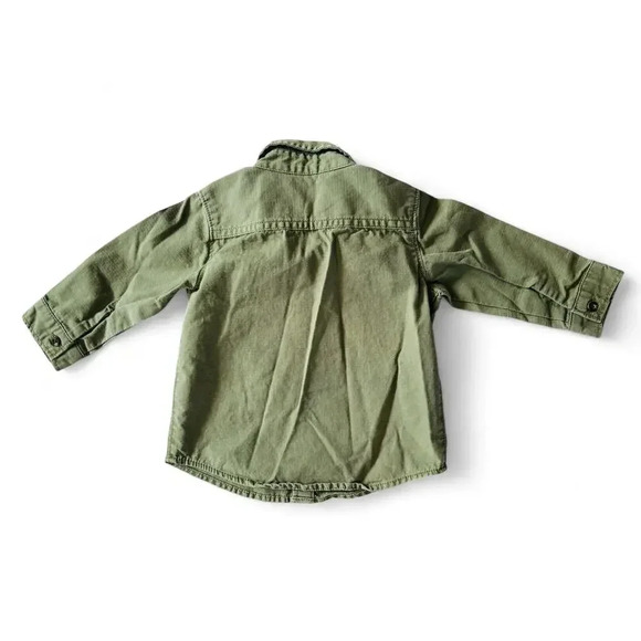 Carter's Boys Park Ranger Arm Green Long Sleeve Button Down Size 9 months - Picture 6 of 6